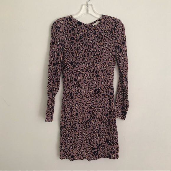 Cheetah print long sleeve modest dress from H&M 4 - Picture 2 of 6